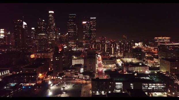 Aerial view of the downtown skyline in Los Angeles United States. Aerial view of the downtown skyline in Los Angeles United States.