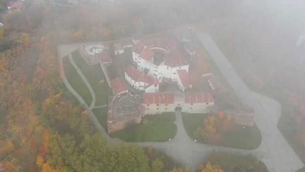 Aerial view of Rasnov Citadel in Brasov Romania. Aerial view of Rasnov Citadel in Brasov Romania.