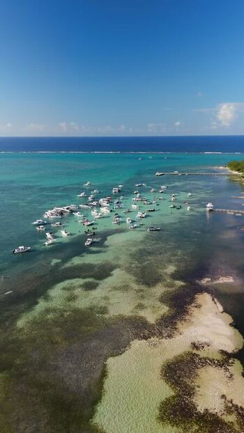 Aerial view of boats in Grand Cayman Cayman Islands. Aerial view of boats in Grand Cayman Cayman Islands.