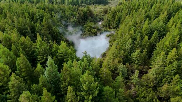 Aerial view of Waiotapu Thermal Wonderland New Zealand. Aerial view of Waiotapu Thermal Wonderland New Zealand.