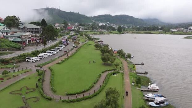Aerial view of Gregory Lake in Nuwara Eliya Sri Lanka. Aerial view of Gregory Lake in Nuwara Eliya Sri Lanka.