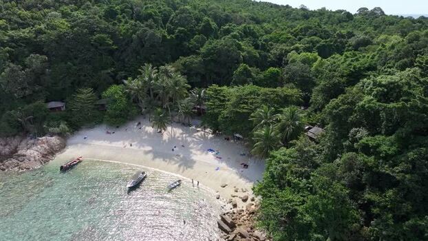 Aerial view of Perhentian Islands beach in Malaysia. Aerial view of Perhentian Islands beach in Malaysia.