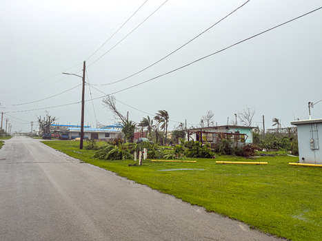 San Jose Tinian Northern Mariana Islands 06 July 2026 View of storm damage and debris in San Jose after Super Typhoon Bavi with downed trees and overcast skies. San Jose Tinian Northern Mariana Islands 06 July 2026 View of storm damage and debris in San Jose after Super Typhoon Bavi with downed trees and overcast skies.