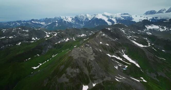 Aerial view of Mount McKinley in Denali Borough United States.