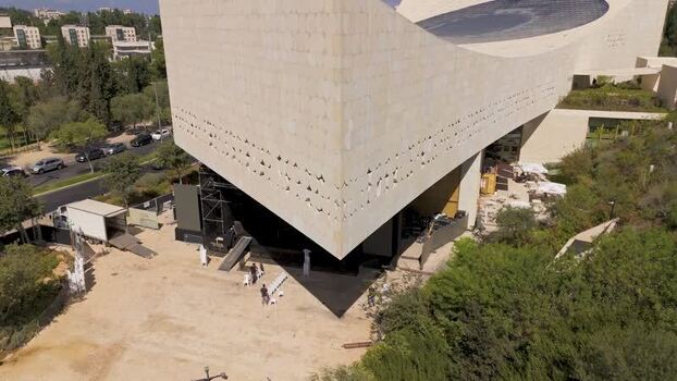 Aerial view of National Library of Israel in Jerusalem Israel. Aerial view of National Library of Israel in Jerusalem Israel.