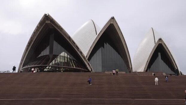 View of Sydney Opera House in Sydney Australia.