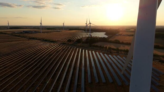 Aerial view of Chelveston Renewable Energy farm United Kingdom. Aerial view of Chelveston Renewable Energy farm United Kingdom.