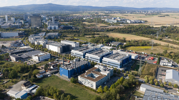 Aerial view of Sossenheim datacenters featuring large industrial buildings cooling systems and surrounding green spaces in Frankfurt am Main Hessen Germany. Aerial view of Sossenheim datacenters featuring large industrial buildings cooling systems and surrounding green spaces in Frankfurt am Main Hessen Germany.