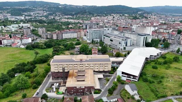 Aerial view of the Complexo Hospitalario Universitario de Ourense Spain. Aerial view of the Complexo Hospitalario Universitario de Ourense Spain.