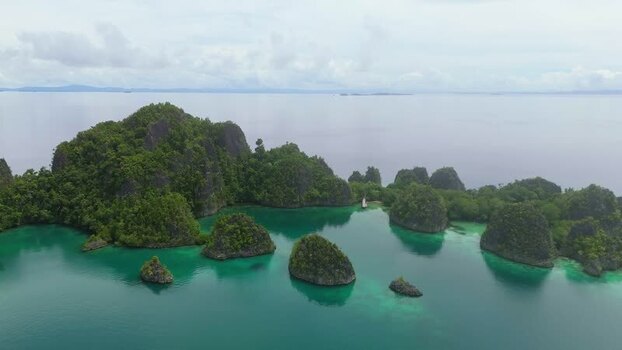 Aerial view of Piaynemo Indonesia.