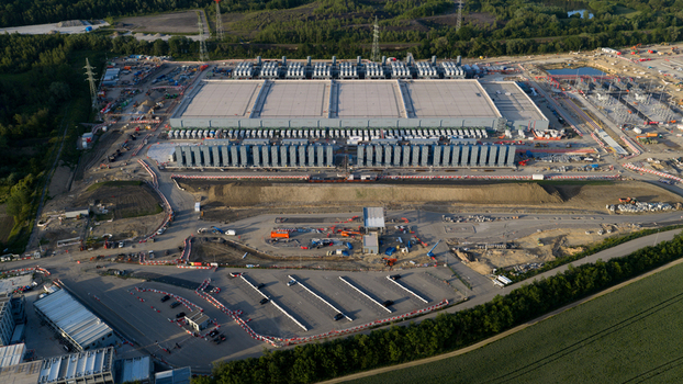 Aerial View of Hyperscale Data Center Construction in Farciennes Aerial View of Hyperscale Data Center Construction in Farciennes
