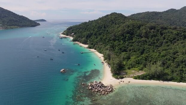 Aerial view of Perhentian Islands Malaysia. Aerial view of Perhentian Islands Malaysia.