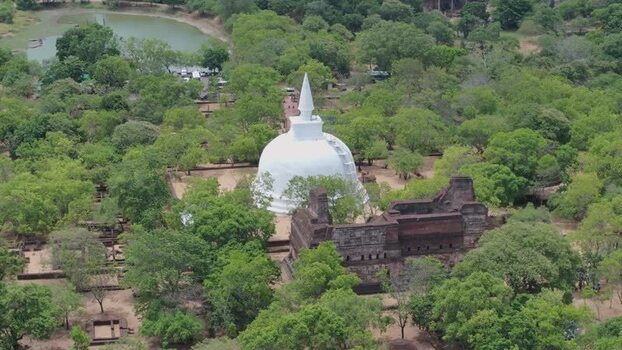 Aerial view of Polonnaruwa Ancient City stupa Sri Lanka. Aerial view of Polonnaruwa Ancient City stupa Sri Lanka.