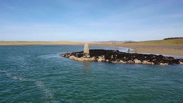 Aerial view of Ballyness Bay beacon Ireland. Aerial view of Ballyness Bay beacon Ireland.
