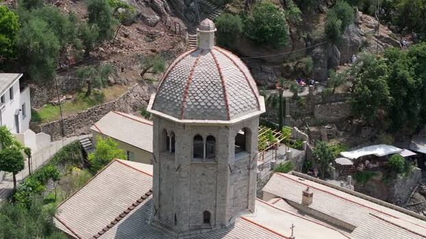 Aerial view of the Church of San Martino in Portofino Italy. Aerial view of the Church of San Martino in Portofino Italy.