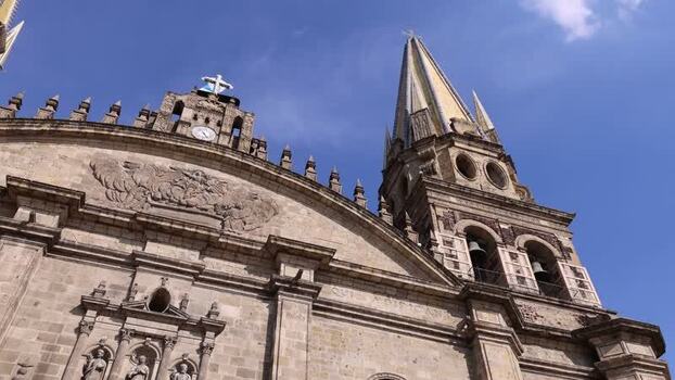 View of Guadalajara Cathedral in Mexico.