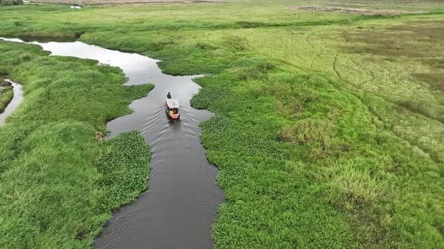 Aerial view of Rawa Bento wetland in Gunung Tujuh Indonesia. Aerial view of Rawa Bento wetland in Gunung Tujuh Indonesia.