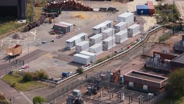 Aerial view of Richborough Energy Park in Sandwich United Kingdom. Aerial view of Richborough Energy Park in Sandwich United Kingdom.