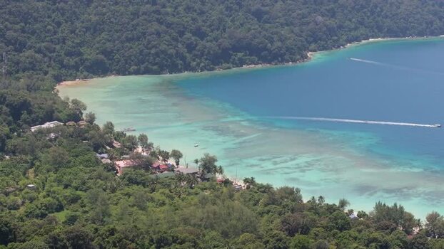 Aerial view of Perhentian Islands coastline in Terengganu Malaysia. Aerial view of Perhentian Islands coastline in Terengganu Malaysia.