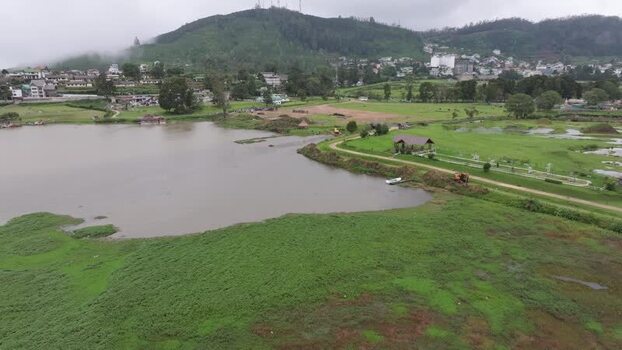 Aerial view of Lake Gregory in Nuwara Eliya Sri Lanka. Aerial view of Lake Gregory in Nuwara Eliya Sri Lanka.