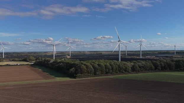 Aerial view of Chelveston Renewable Energy in United Kingdom. Aerial view of Chelveston Renewable Energy in United Kingdom.