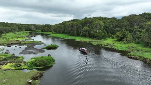 Aerial view of Rawa Bento wetland in Gunung Tujuh Indonesia. Aerial view of Rawa Bento wetland in Gunung Tujuh Indonesia.