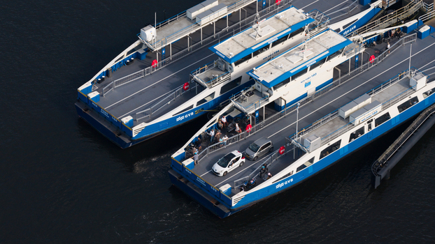Velsen Noord Netherlands 20 June 2026 Aerial view of the Ferry Velsen Noord Electric Ferry emission free public transport. Velsen Noord Netherlands 20 June 2026 Aerial view of the Ferry Velsen Noord Electric Ferry emission free public transport.