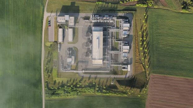 Aerial view of UGS Damborice gas storage facility Czechia. Aerial view of UGS Damborice gas storage facility Czechia.