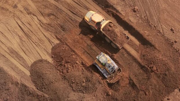 Aerial view of Black Cat Roundabout construction in United Kingdom.