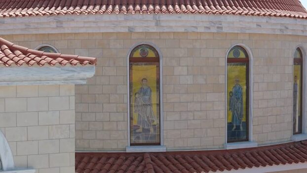 Aerial view of church in Nicosia Cyprus.