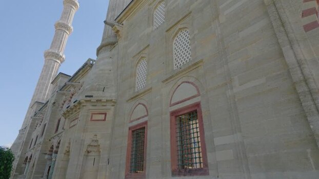 View of the historic Selimiye Mosque in Edirne Turkiye. View of the historic Selimiye Mosque in Edirne Turkiye.