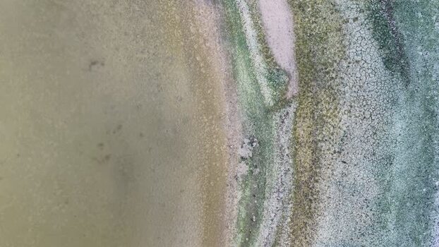 Aerial view of Yucalpeten lagoon and cracked earth Mexico. Aerial view of Yucalpeten lagoon and cracked earth Mexico.