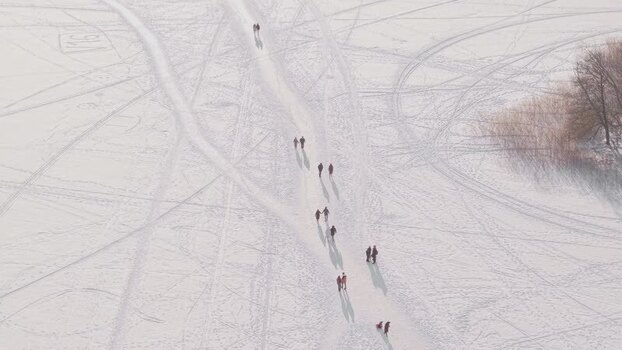 Aerial view of frozen Lake Galve Lithuania. Aerial view of frozen Lake Galve Lithuania.