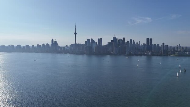 Aerial view of CN Tower and Toronto skyline Canada. Aerial view of CN Tower and Toronto skyline Canada.