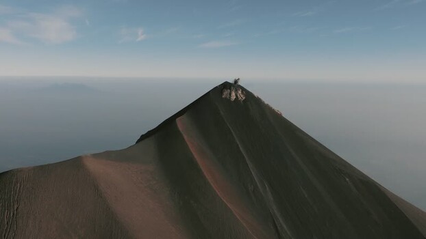Aerial view of Acatenango volcano summit Guatemala. Aerial view of Acatenango volcano summit Guatemala.