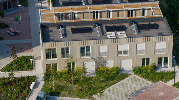 Aerial View of Flexwoningen Ruimtebaan in Zoetermeer Aerial View of Flexwoningen Ruimtebaan in Zoetermeer