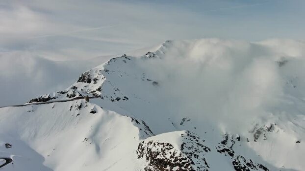 Aerial view of Grossglockner High Alpine Road in Austria. Aerial view of Grossglockner High Alpine Road in Austria.