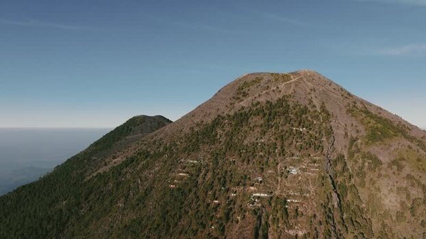 Aerial view of Volcan de Fuego in Chimaltenango Department Guatemala. Aerial view of Volcan de Fuego in Chimaltenango Department Guatemala.