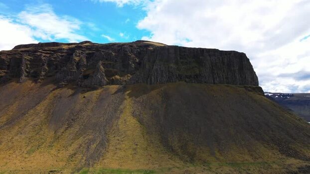 Aerial view of Hvalfjordur mountain cliffs Iceland. Aerial view of Hvalfjordur mountain cliffs Iceland.