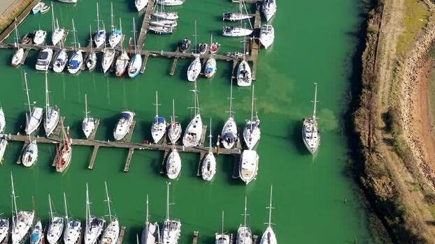 Aerial view of Suffolk Yacht Harbour United Kingdom.