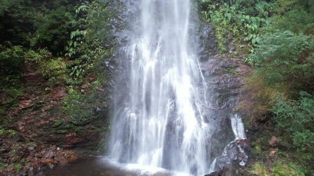 Aerial view of a waterfall in the Patagonian wilderness Chile. Aerial view of a waterfall in the Patagonian wilderness Chile.