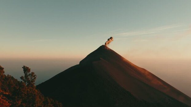 Aerial view of Volcan de Fuego erupting in Guatemala. Aerial view of Volcan de Fuego erupting in Guatemala.