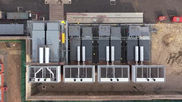 Aerial view of Ark Data Centres in Chertsey United Kingdom. Aerial view of Ark Data Centres in Chertsey United Kingdom.