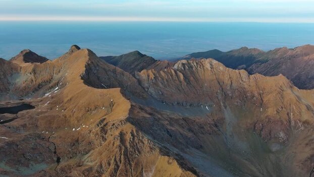 Aerial view of Transfagarasan mountain range Romania. Aerial view of Transfagarasan mountain range Romania.