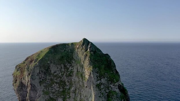 Aerial view of Tormore Island Ireland.
