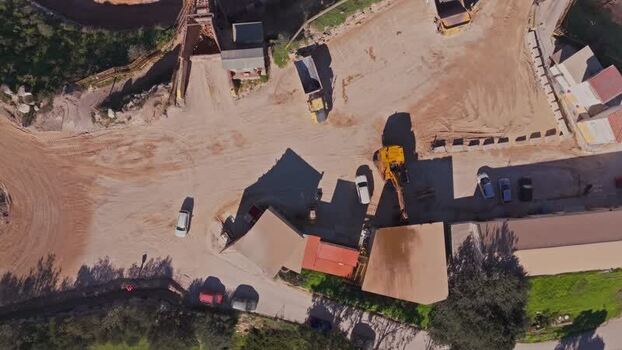 Aerial view of a stone quarry and processing plant Spain. Aerial view of a stone quarry and processing plant Spain.