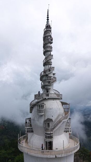 Aerial view of Ambuluwawa Tower Sri Lanka. Aerial view of Ambuluwawa Tower Sri Lanka.