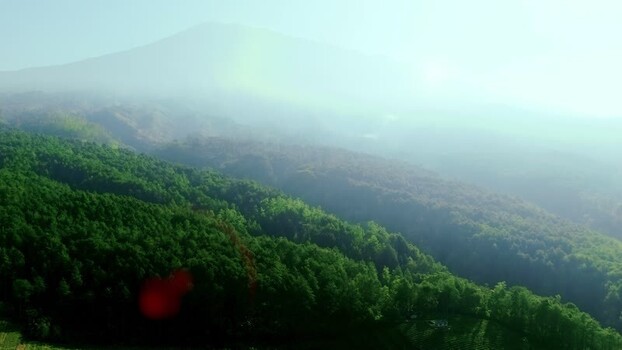 Aerial view of Bukit Jengkoang in Bumiaji Indonesia.