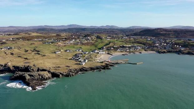 Aerial view of Falcarragh in County Donegal Ireland.