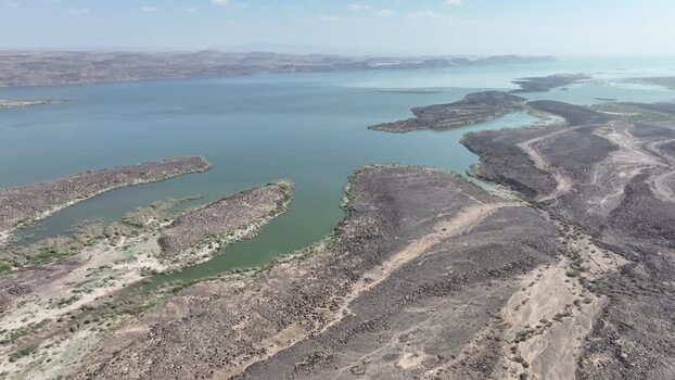 Aerial view of the Danakil Desert landscape Ethiopia. Aerial view of the Danakil Desert landscape Ethiopia.